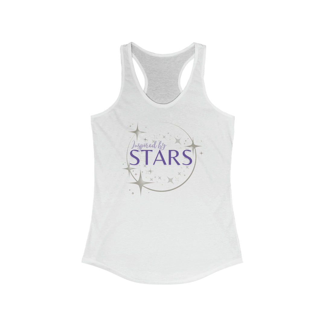 Tank top where the front of it reads "Inspired by Stars"