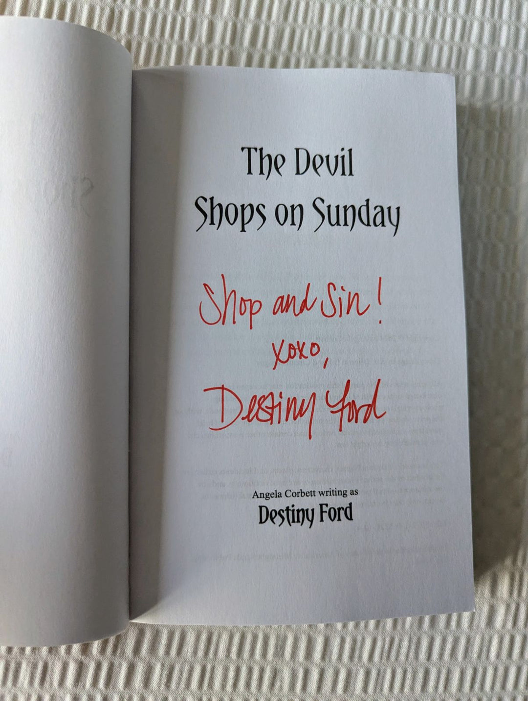 Inside signature by Destiny Ford