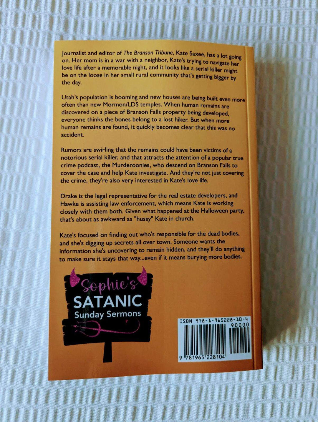 Back cover of The Devil Shops On Sunday
